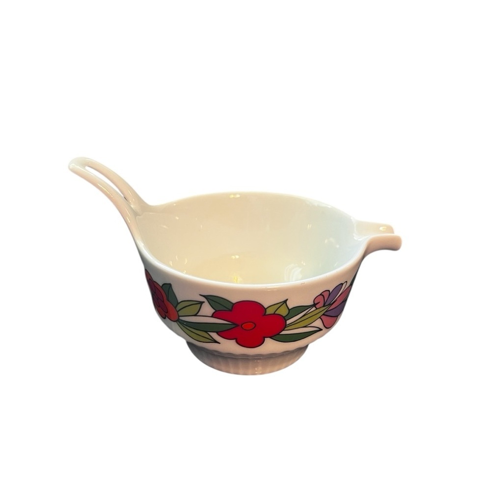 Kaiser MCM 1970s Modern Floral Creamer Unique Form